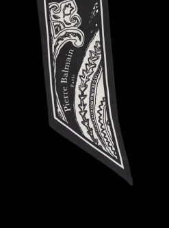 Women Balmain Mini Monogram And Paisley Reversible Scarf