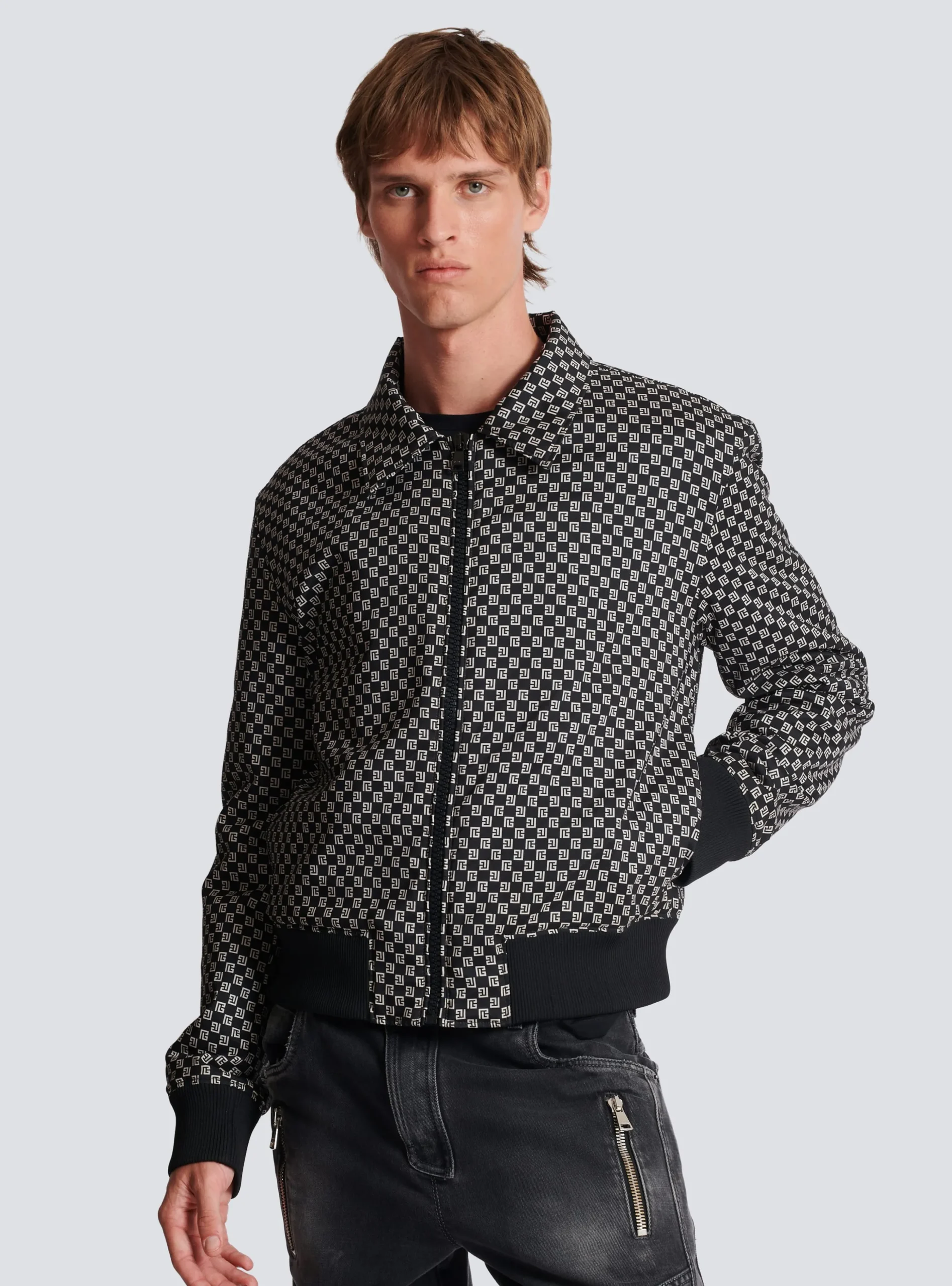 Balmain Mini Monogram Bomber Jacket