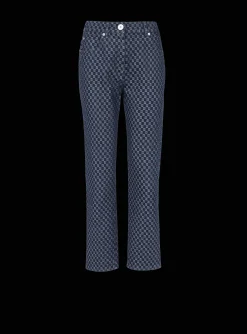 Women Balmain Mini Monogram Denim Jeans