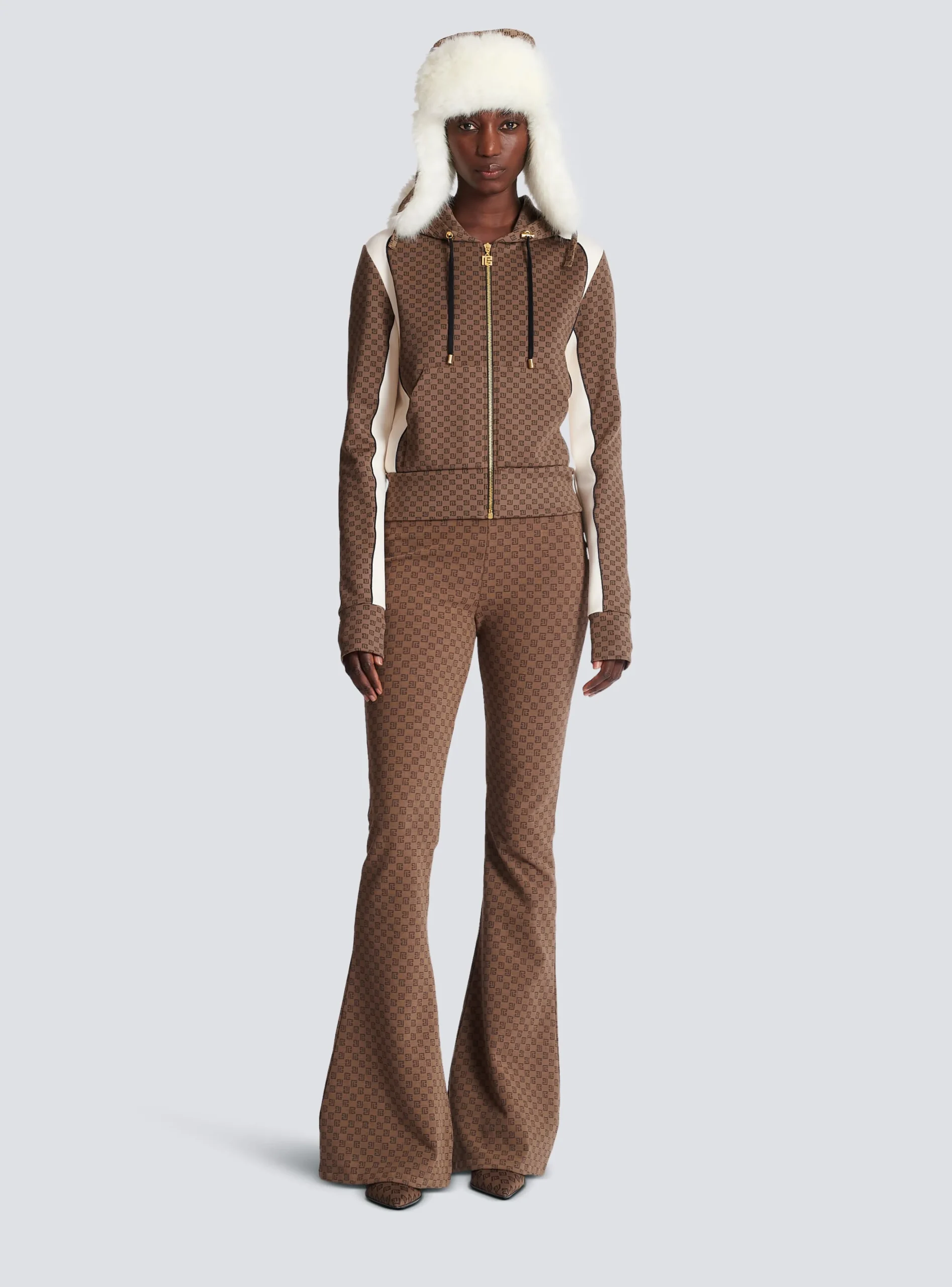 Women Balmain Mini Monogram Hoodie