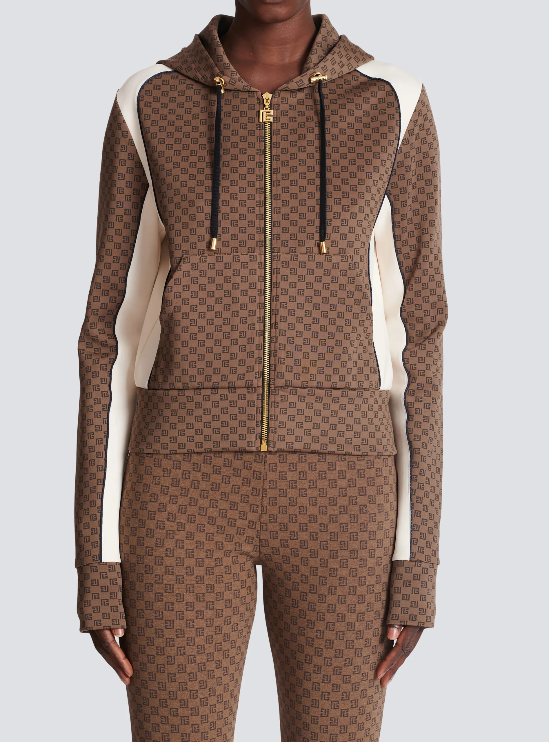 Women Balmain Mini Monogram Hoodie