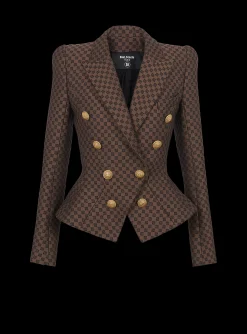 Women Balmain Mini Monogram Jacquard Jacket