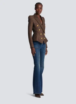 Women Balmain Mini Monogram Jacquard Jacket