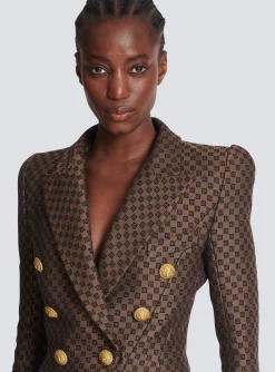 Women Balmain Mini Monogram Jacquard Jacket