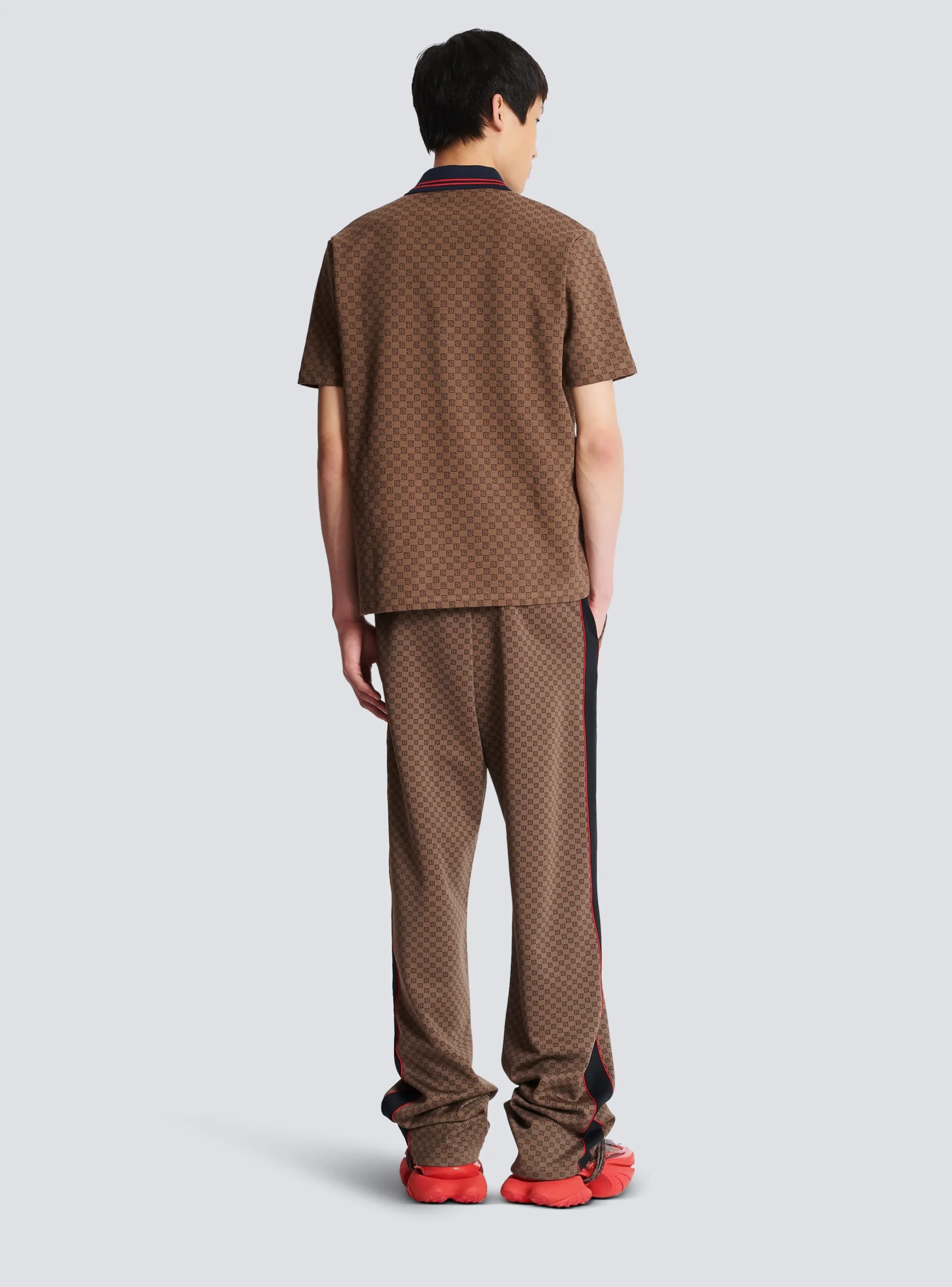 Balmain Mini Monogram Jacquard Polo