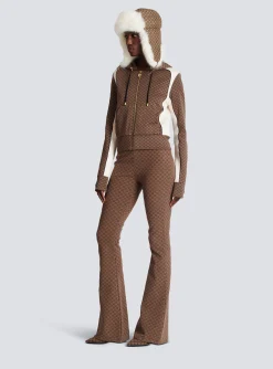 Women Balmain Mini Monogram Knit Trousers