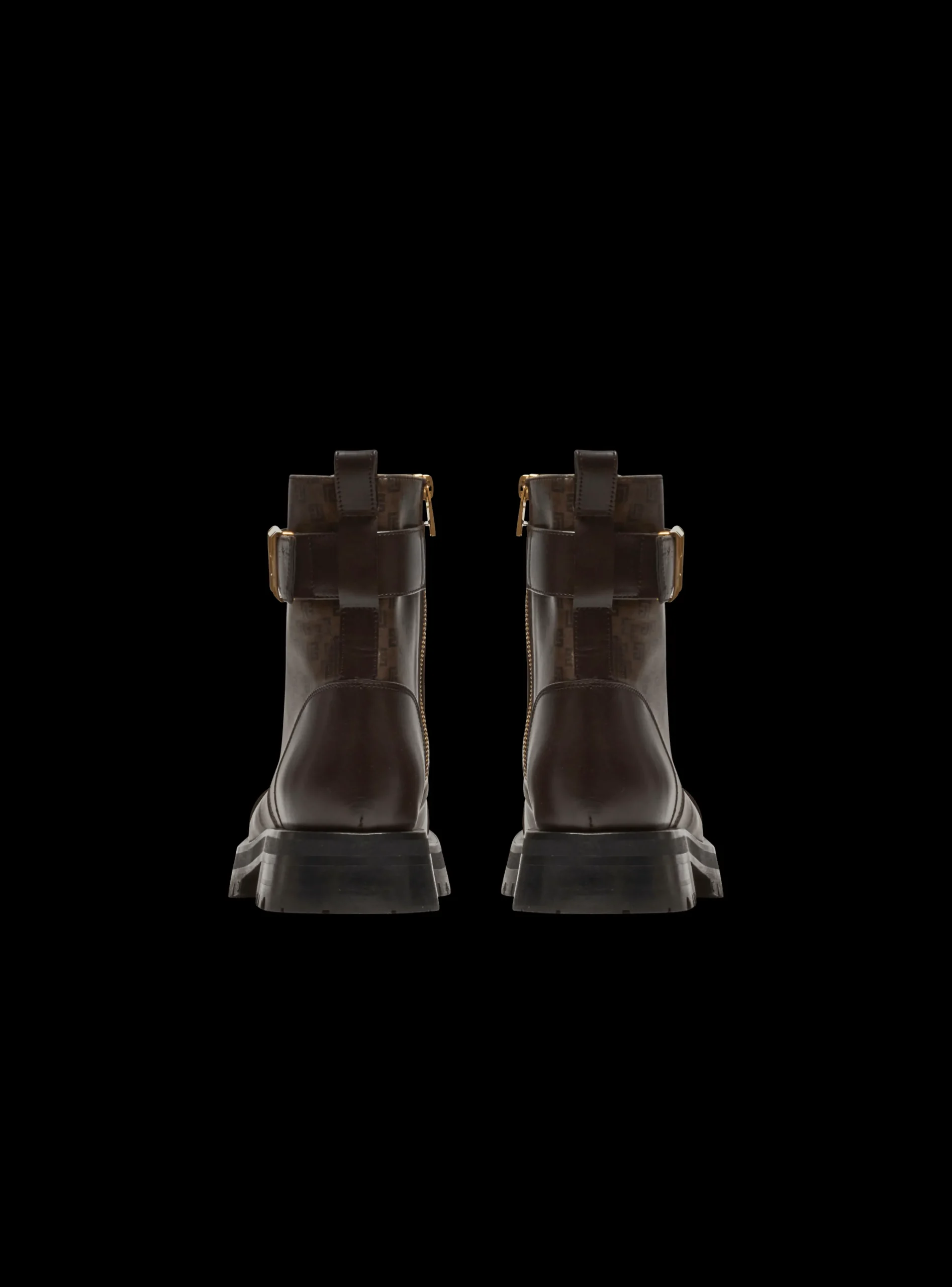 Women Balmain Mini Monogram Romy Army Boots