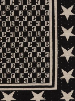 Balmain Mini Monogram Stars Reversible Scarf