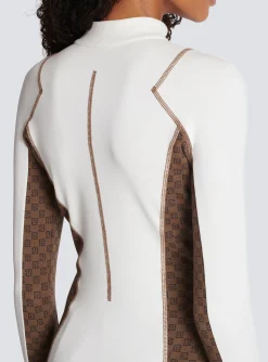 Women Balmain Mini Monogram Technical Top