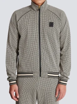 Balmain Mini Monogrammed Jacquard Zipped Jacket