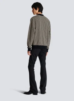 Balmain Mini Monogrammed Jacquard Sweatshirt
