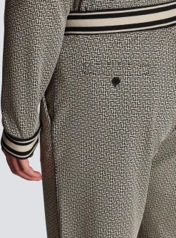 Balmain Mini Monogrammed Jacquard Joggers