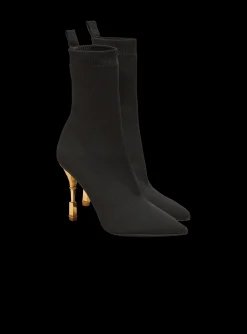 Women Balmain Moneta Knit Ankle Boots