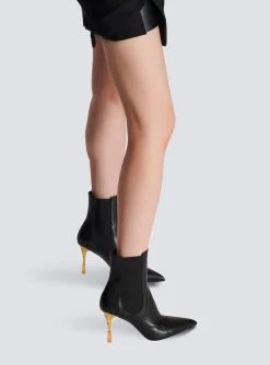 Women Balmain Moneta Leather Ankle Boots