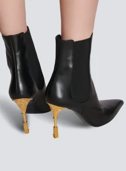 Women Balmain Moneta Leather Ankle Boots