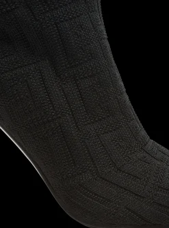 Women Balmain Moneta Mesh Thigh Boots With Monogram