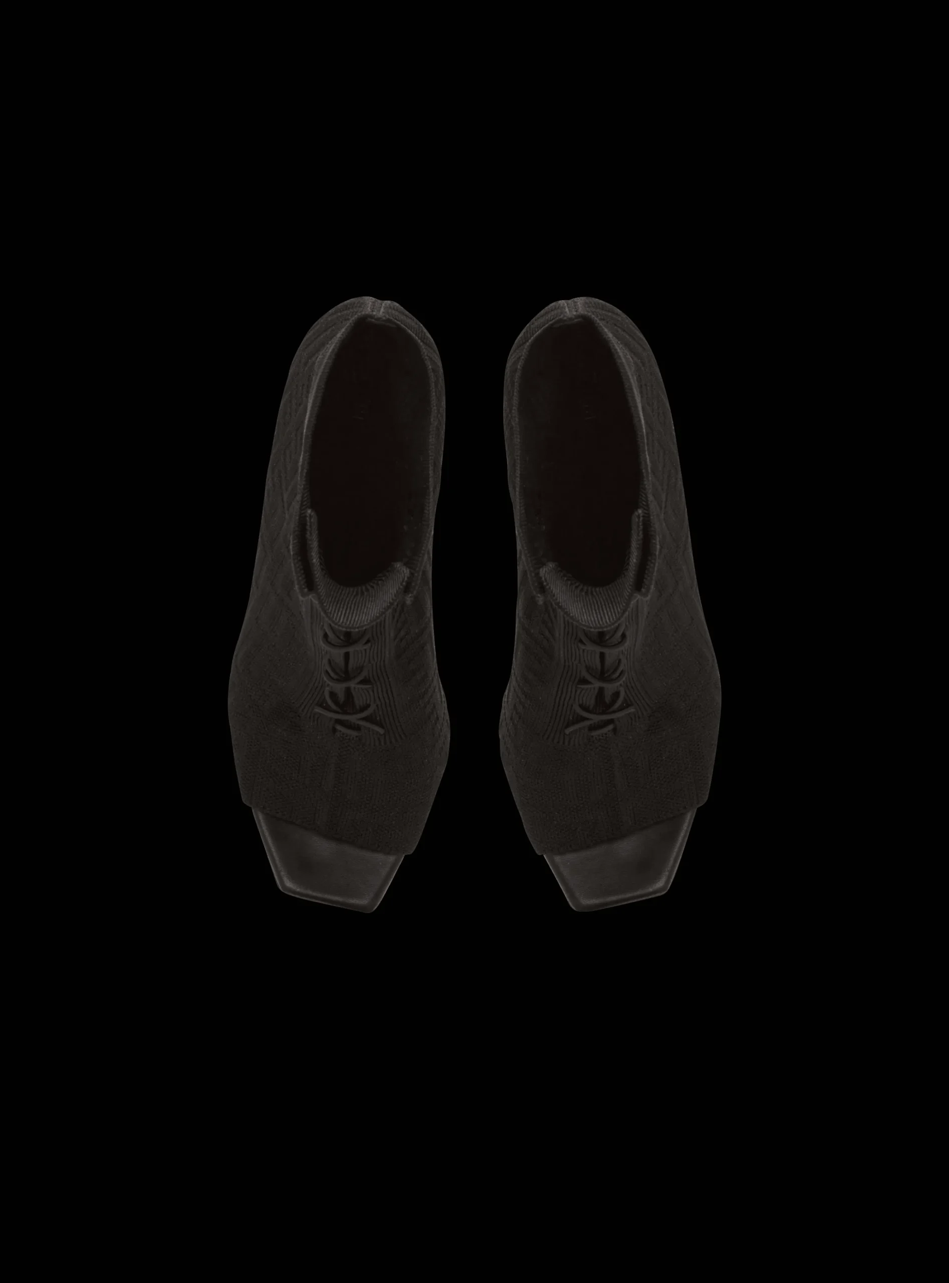Women Balmain Moneta Monogram Knit Ankle Boots