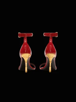 Women Balmain Moneta Patent Leather Sandals
