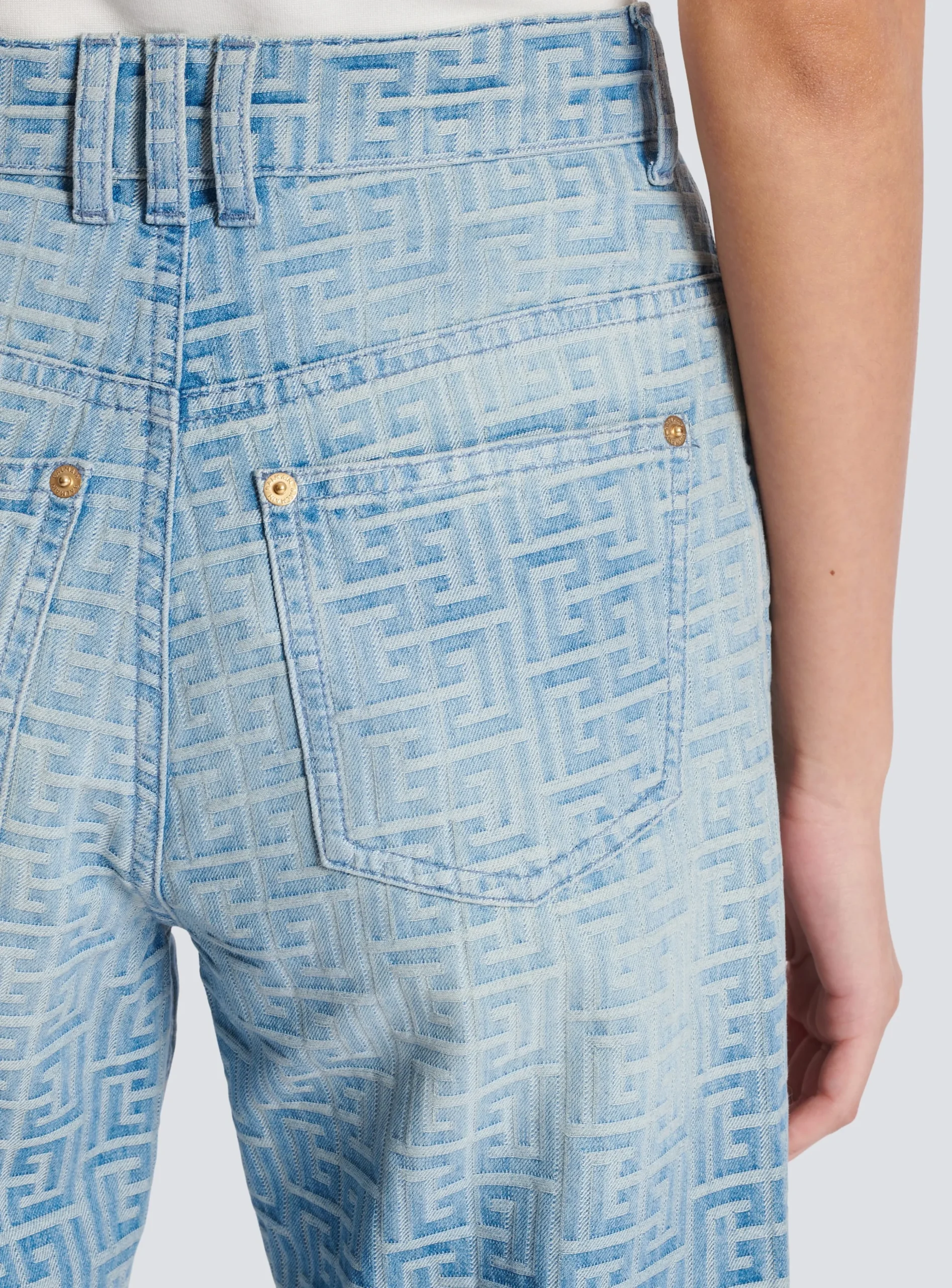 Women Balmain Monogram Classic Jeans