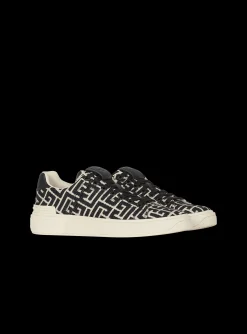 Balmain Monogram Jacquard B-Court Sneakers
