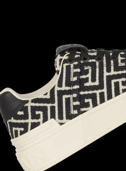 Balmain Monogram Jacquard B-Court Sneakers