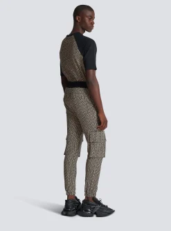 Balmain Monogram Jacquard Cargo Joggers