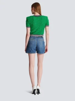 Women Balmain Monogram Knit Cardigan