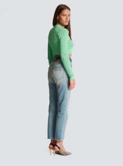 Women Balmain Monogram Knit Cardigan