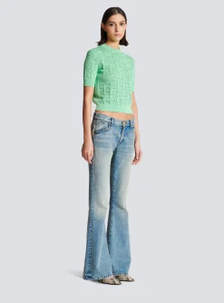 Women Balmain Monogram Knit Jumper