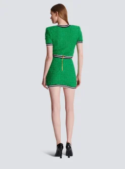 Women Balmain Monogram Knit Skirt