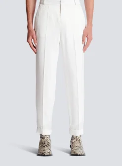 Balmain Monogram Satin Trousers