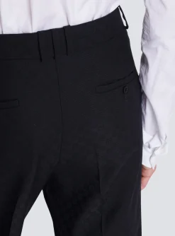 Balmain Monogram Wool Trousers