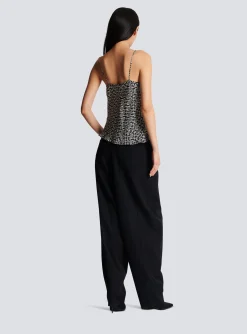Women Balmain Monogrammed Cami Top