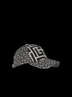 Balmain Monogrammed Jacquard Cap