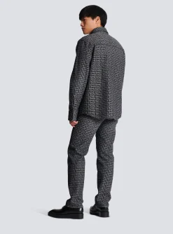 Balmain Monogrammed Jacquard Denim Shirt&nbsp;