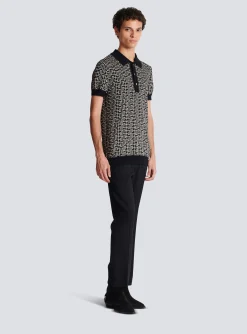 Balmain Monogrammed Polo Shirt