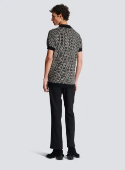 Balmain Monogrammed Polo Shirt