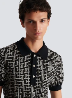 Balmain Monogrammed Polo Shirt