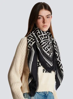 Women Balmain Monogrammed Scarf