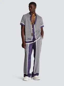 Balmain Monogrammed Scarf-print Shirt