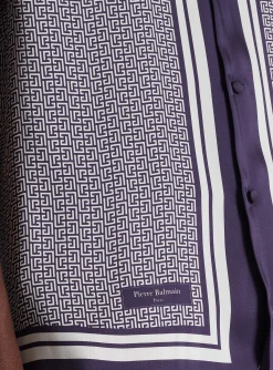 Balmain Monogrammed Scarf-print Shirt