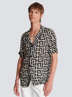 Balmain Monogram-printed Shirt