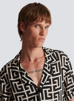 Balmain Monogram-printed Shirt