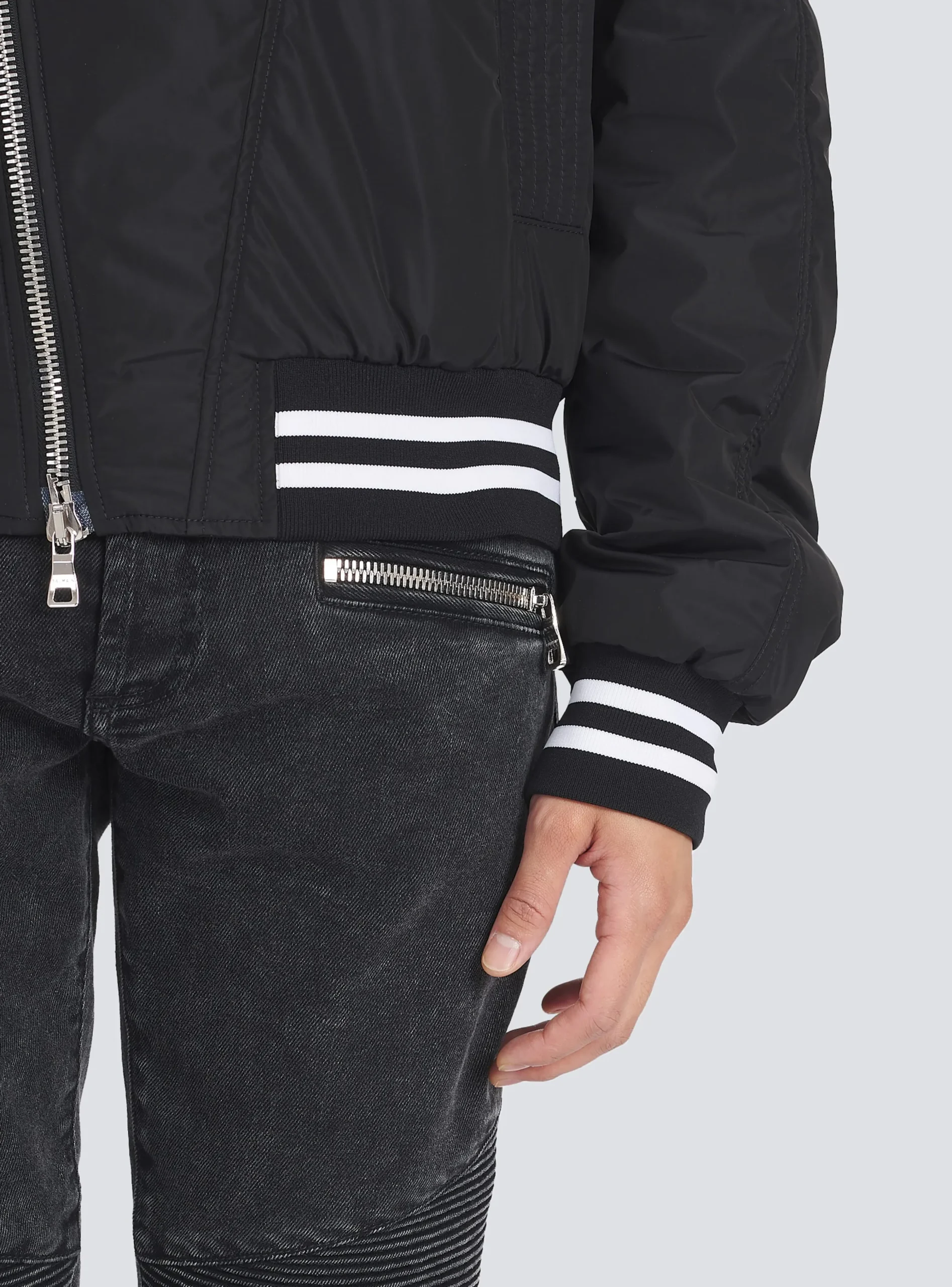 Balmain Nylon Bomber Jacket