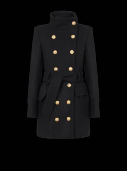 Women Balmain Officer Coat With Belt