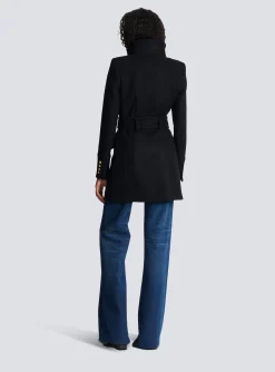 Women Balmain Officer Coat With Belt