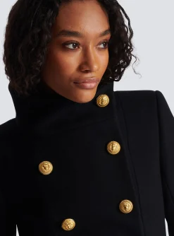 Women Balmain Officer Coat With Belt