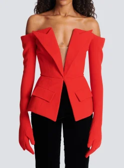Women Balmain Off-the-shoulder Peplum Top