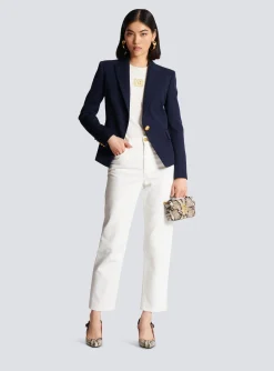 Women Balmain One-button Wool Blazer