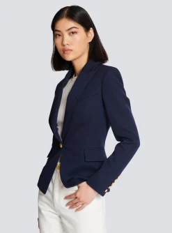Women Balmain One-button Wool Blazer
